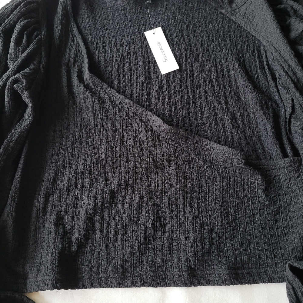 Glo Fashion Black Textured Top Size XL - Picture 5 of 14